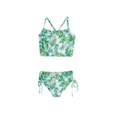 Leaves-37 Girls  Tankini Swimsuit