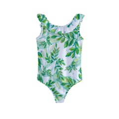 Leaves-37 Kids  Frill Swimsuit by nateshop