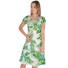 Leaves-37 Classic Short Sleeve Dress