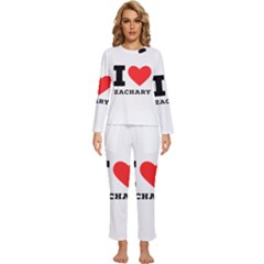 I Love Zachary Womens  Long Sleeve Lightweight Pajamas Set by ilovewhateva