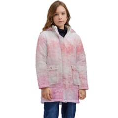 Pink-010 Kid s Hooded Longline Puffer Jacket by nateshop