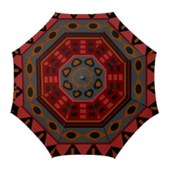 Red-011 Golf Umbrellas by nateshop