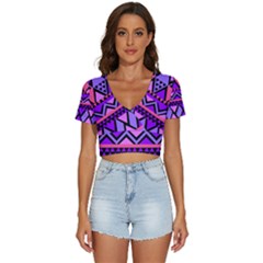 Seamless-101 V-neck Crop Top by nateshop