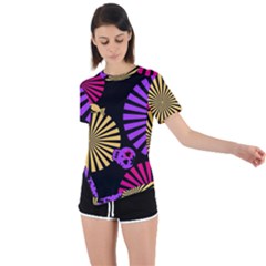 Seamless-102 Asymmetrical Short Sleeve Sports Tee