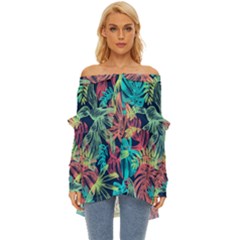 Sheets-33 Off Shoulder Chiffon Pocket Shirt