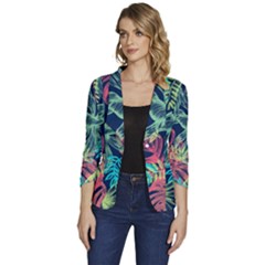 Sheets-33 Women s One-Button 3/4 Sleeve Short Jacket
