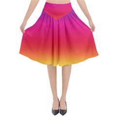 Spectrum Flared Midi Skirt by nateshop