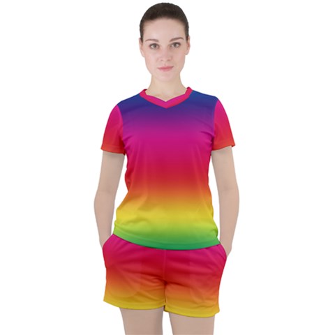 Spectrum Women s Tee And Shorts Set by nateshop