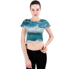 Waves Crew Neck Crop Top