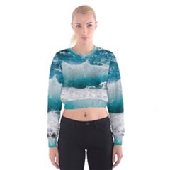 Waves Cropped Sweatshirt by nateshop