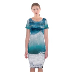 Waves Classic Short Sleeve Midi Dress by nateshop