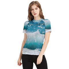 Waves Women s Short Sleeve Rash Guard by nateshop