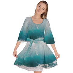 Waves Velour Kimono Dress by nateshop