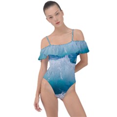 Waves Frill Detail One Piece Swimsuit