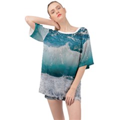 Waves Oversized Chiffon Top by nateshop