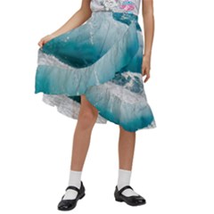 Waves Kids  Ruffle Flared Wrap Midi Skirt by nateshop