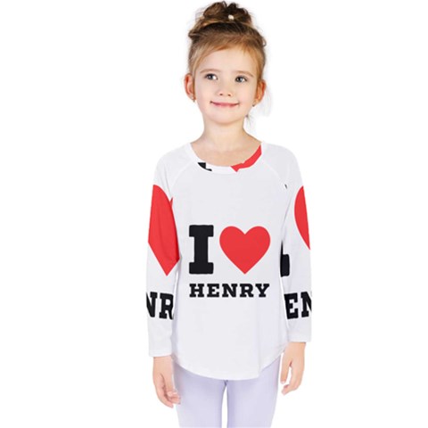 I Love Henry Kids  Long Sleeve Tee by ilovewhateva