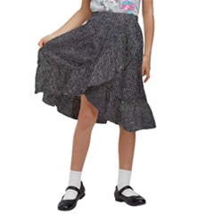 Texture-jeans Kids  Ruffle Flared Wrap Midi Skirt