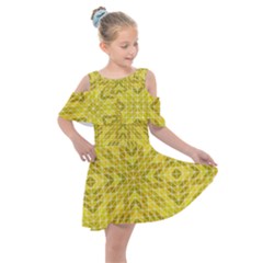 Tile Kids  Shoulder Cutout Chiffon Dress by nateshop