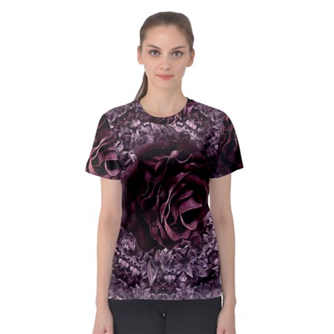 Rose Mandala Women s Sport Mesh Tee by MRNStudios