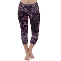 Rose Mandala Capri Winter Leggings  by MRNStudios