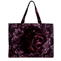 Rose Mandala Zipper Mini Tote Bag