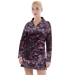 Rose Mandala Women s Long Sleeve Casual Dress