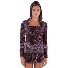 Rose Mandala Long Sleeve Hooded T-shirt by MRNStudios