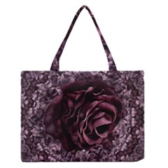 Rose Mandala Zipper Medium Tote Bag