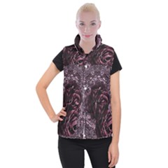 Rose Mandala Women s Button Up Vest