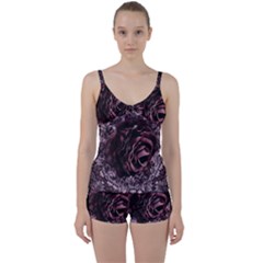 Rose Mandala Tie Front Two Piece Tankini