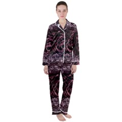 Rose Mandala Women s Long Sleeve Satin Pajamas Set	