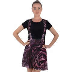 Rose Mandala Velvet Suspender Skater Skirt