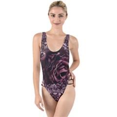 Rose Mandala High Leg Strappy Swimsuit