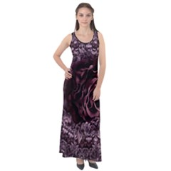 Rose Mandala Sleeveless Velour Maxi Dress