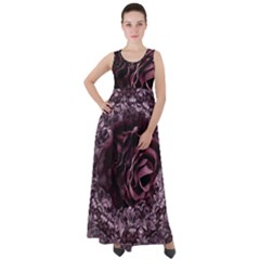 Rose Mandala Empire Waist Velour Maxi Dress