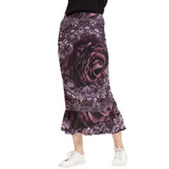 Rose Mandala Maxi Fishtail Chiffon Skirt