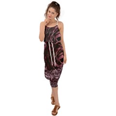 Rose Mandala Waist Tie Cover Up Chiffon Dress