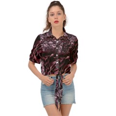 Rose Mandala Tie Front Shirt 