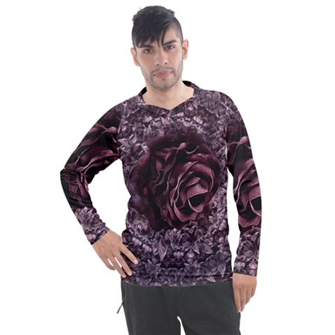 Rose Mandala Men s Pique Long Sleeve Tee by MRNStudios