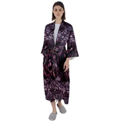 Rose Mandala Maxi Satin Kimono