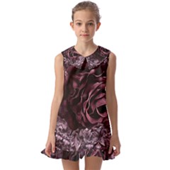 Rose Mandala Kids  Pilgrim Collar Ruffle Hem Dress