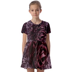 Rose Mandala Kids  Short Sleeve Pinafore Style Dress