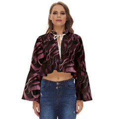 Rose Mandala Boho Long Bell Sleeve Top