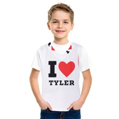 I Love Tyler Kids  Basketball Tank Top by ilovewhateva