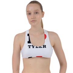 I Love Tyler Criss Cross Racerback Sports Bra by ilovewhateva