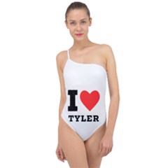 I Love Tyler Classic One Shoulder Swimsuit by ilovewhateva