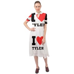 I Love Tyler Keyhole Neckline Chiffon Dress by ilovewhateva