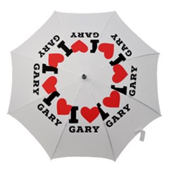 I Love Gary Hook Handle Umbrellas (large) by ilovewhateva