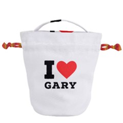 I Love Gary Drawstring Bucket Bag by ilovewhateva